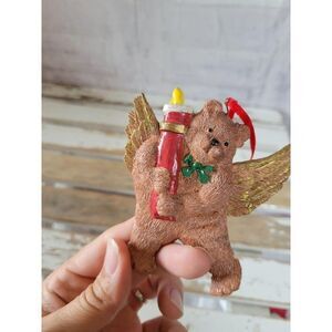Bear Angel candle ornament Xmas holiday tree